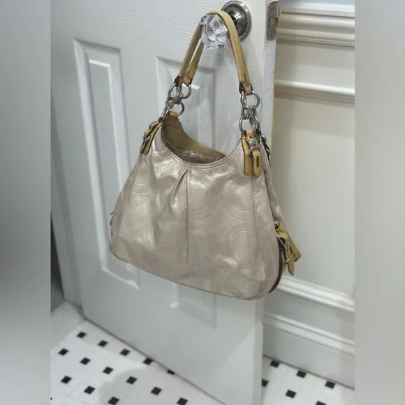 Coach Signature C Maggie Hobo Metallic Bag - Picture 9 of 9